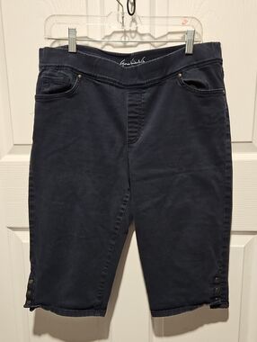 Gloria Vanderbilt Navy Stretch Pedel Pusher